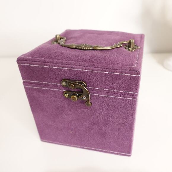 New Jewlery Box Case /Organizer case in Amethyst Purple - Picture 2 of 4